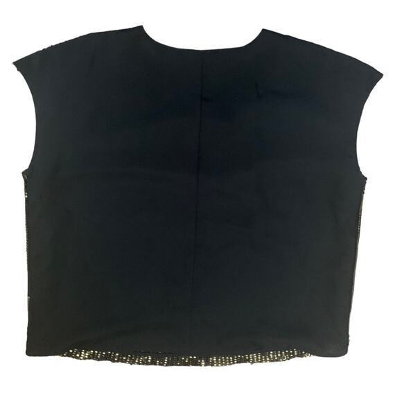 Eloquii size 16 black and gold sequin sheer shirt womans plus size cute era tour - Picture 6 of 9